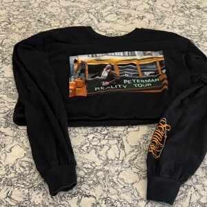 Peterman Reality Tour Black Graphic Cropped Seinfeld long sleeve shirt